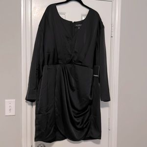Eloquii US22 NWT black satin dress